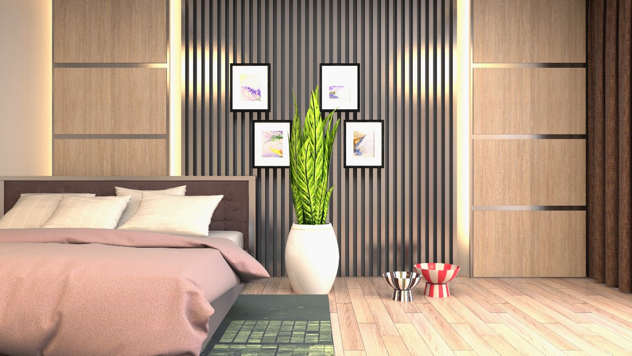 PVC wall panel for bedroom